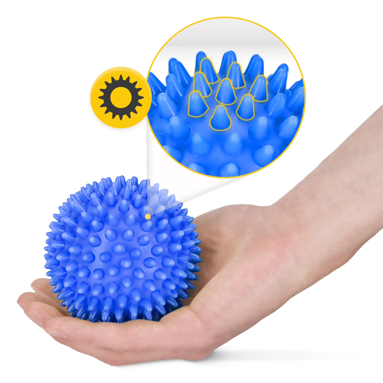4FIZJO SPIKE+ Spiky Massage Ball for Trigger Point Therapy, 8 cm