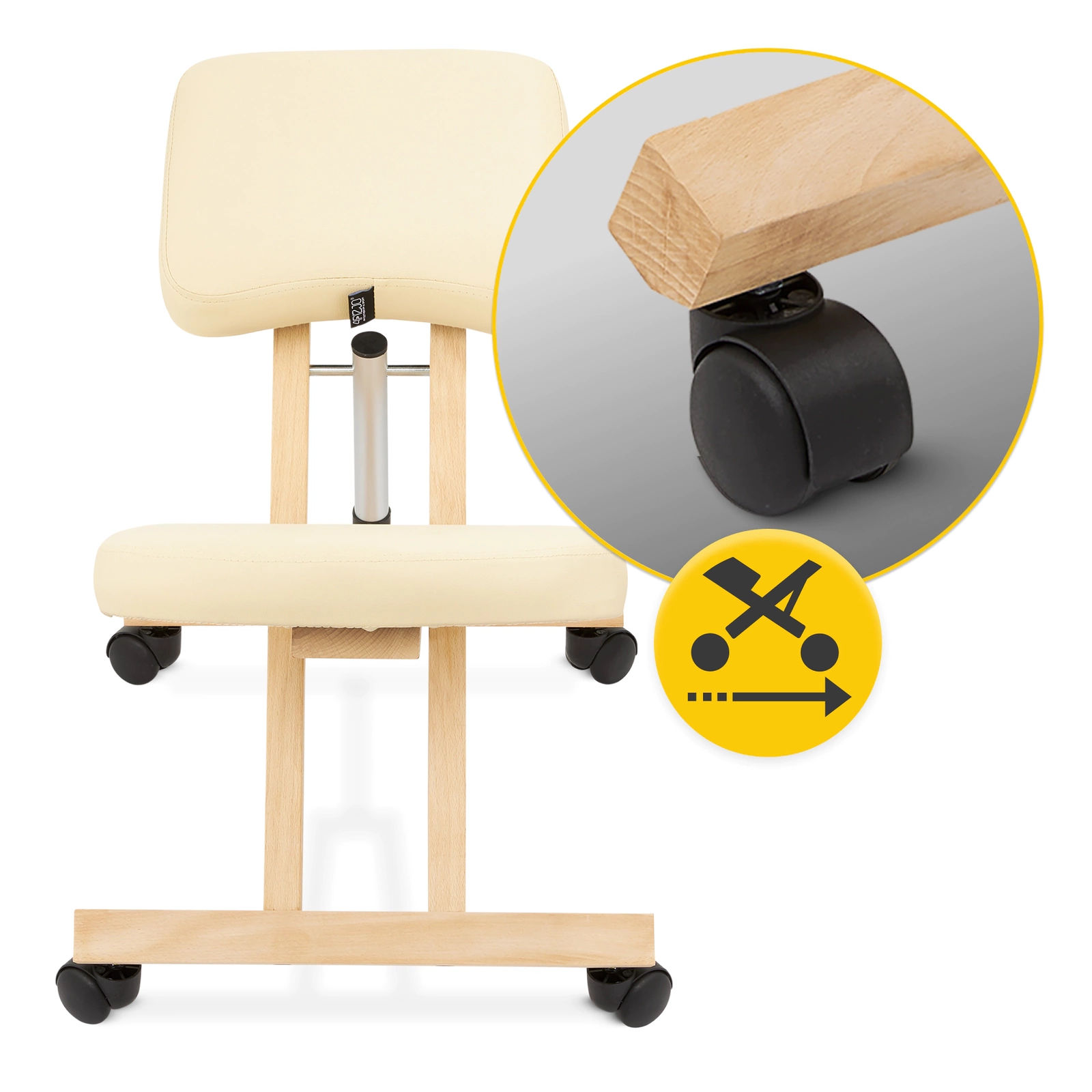 4Fizjo PURE ergonomisks ceļgalu krēsls, bēšs