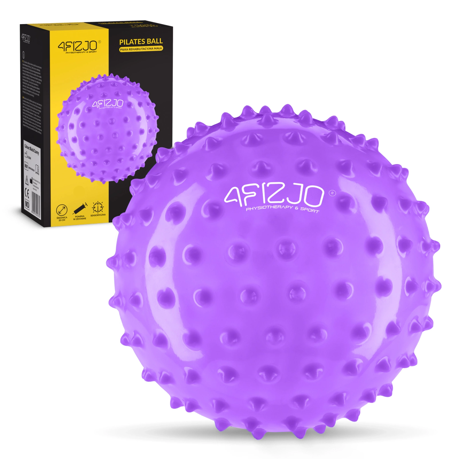 Spiky Rehabilitation Massage Ball 20 cm, Purple
