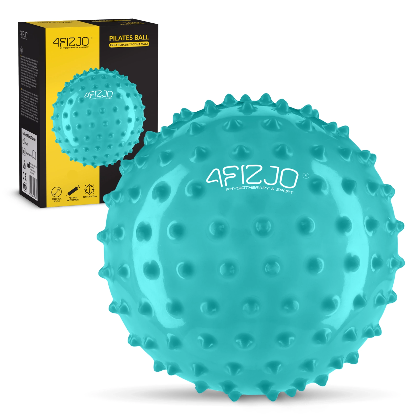 4FIZJO Spiky Massage & Rehabilitation Ball 20 cm, Mint