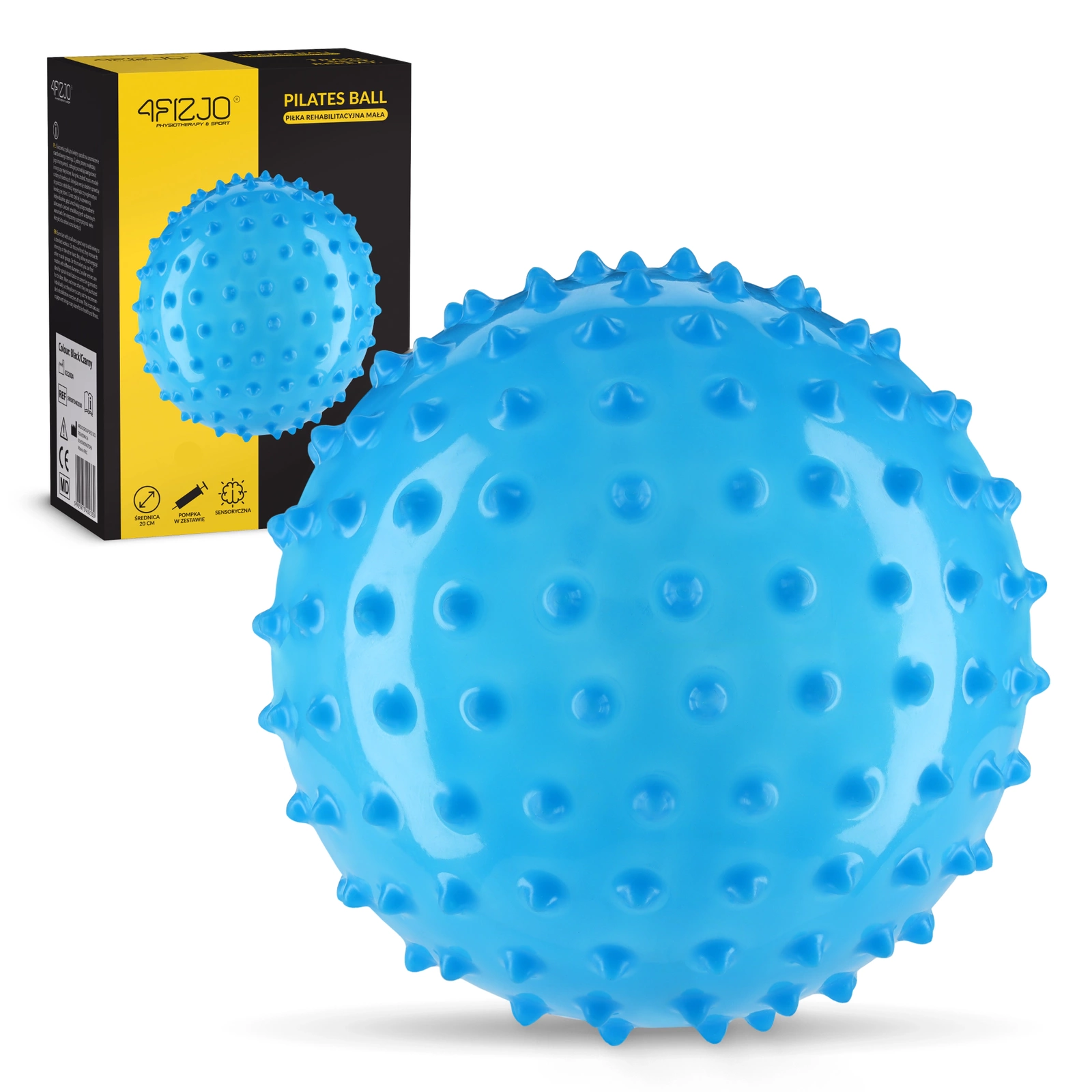 4FIZJO Spiky Rehabilitation and Massage Ball 20 cm, Blue