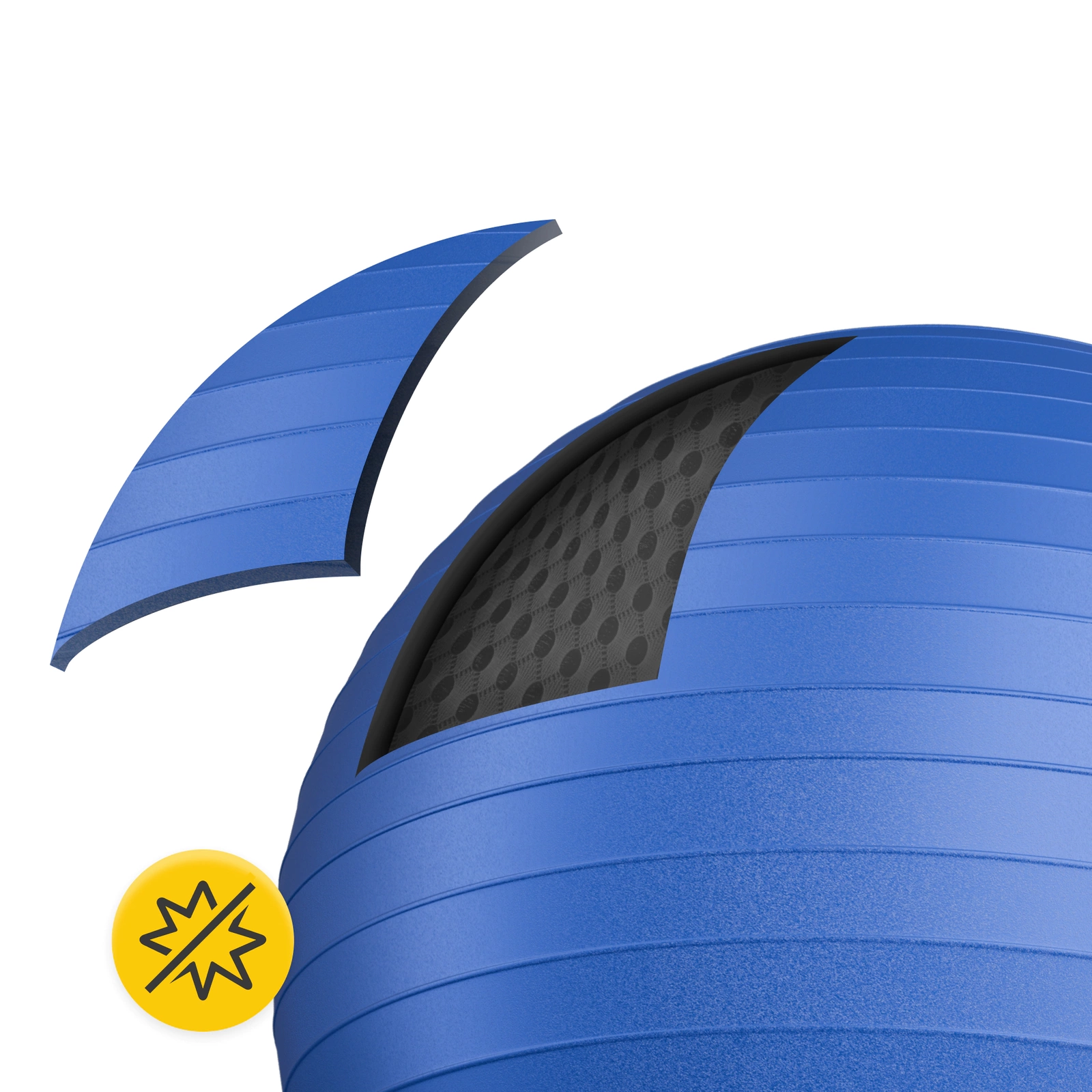 4Fizjo Reh Ball 85 cm Exercise Ball, Blue