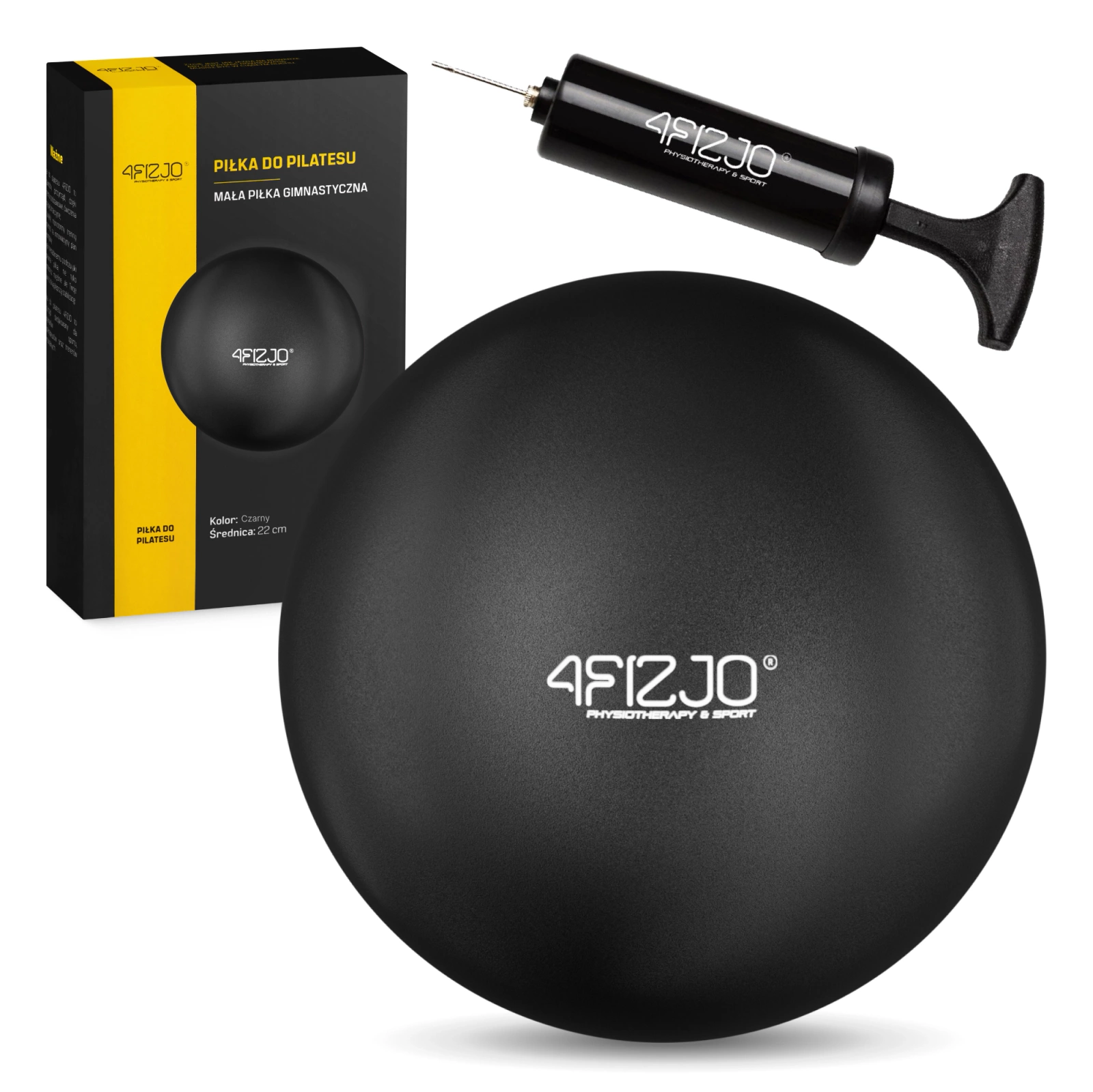 Pilates and Rehabilitation Exercise Ball 22 cm, Black