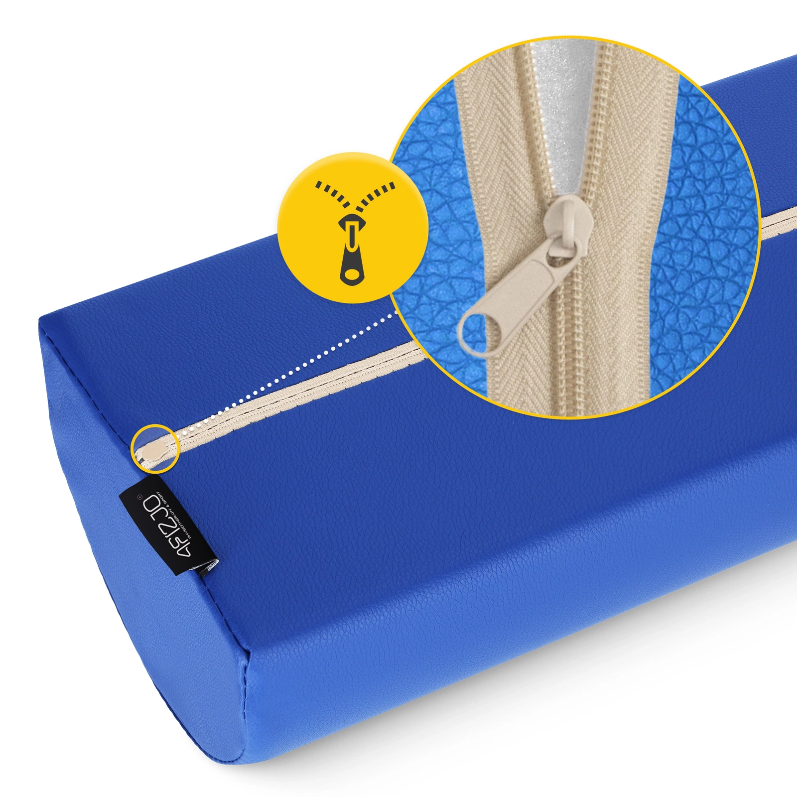 4FIZJO Rehabilitation Half-Round Bolster for Massage and Therapy, Blue