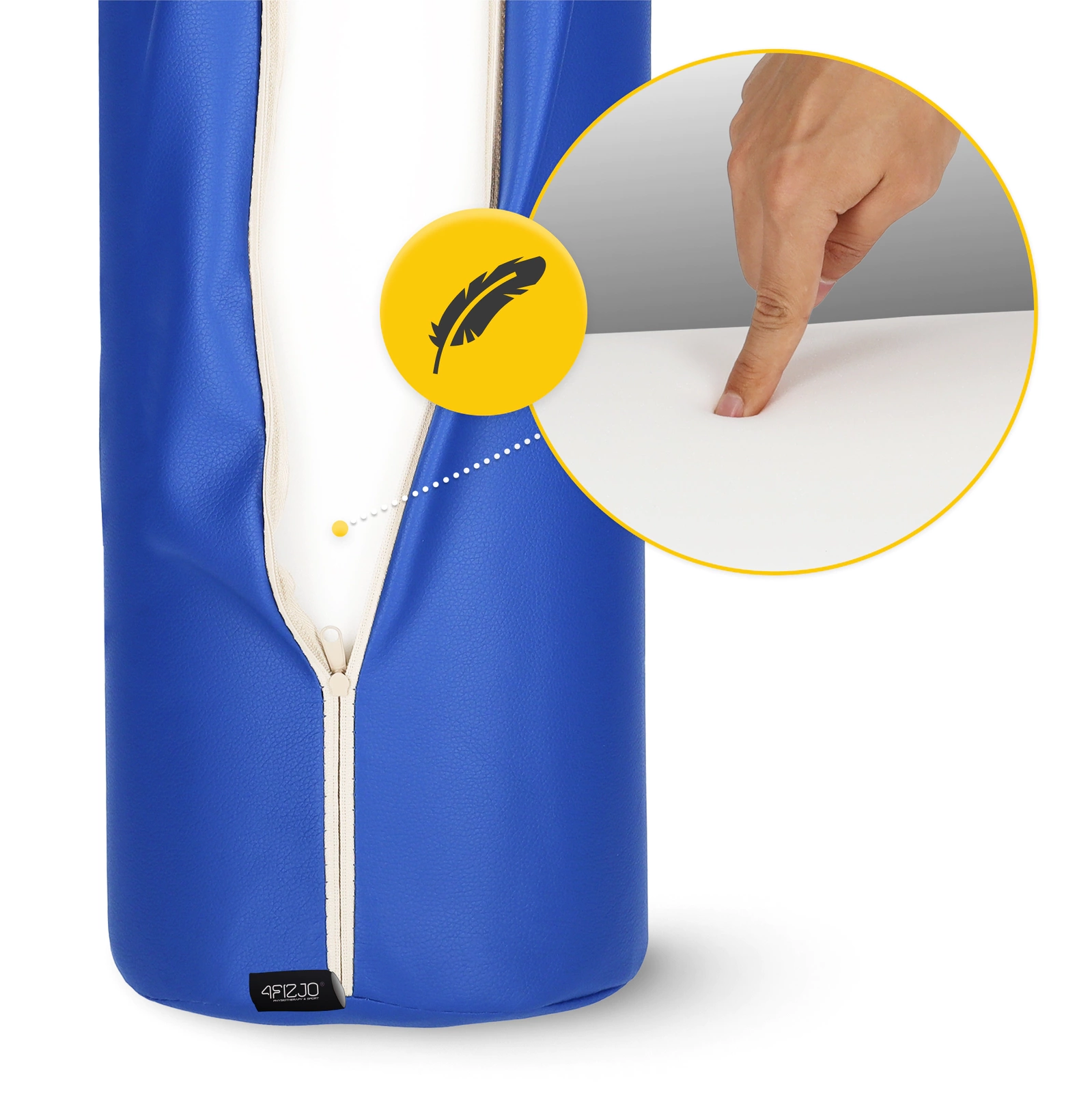 4FIZJO Round Massage and Rehabilitation Bolster 60 x 20 cm, Blue