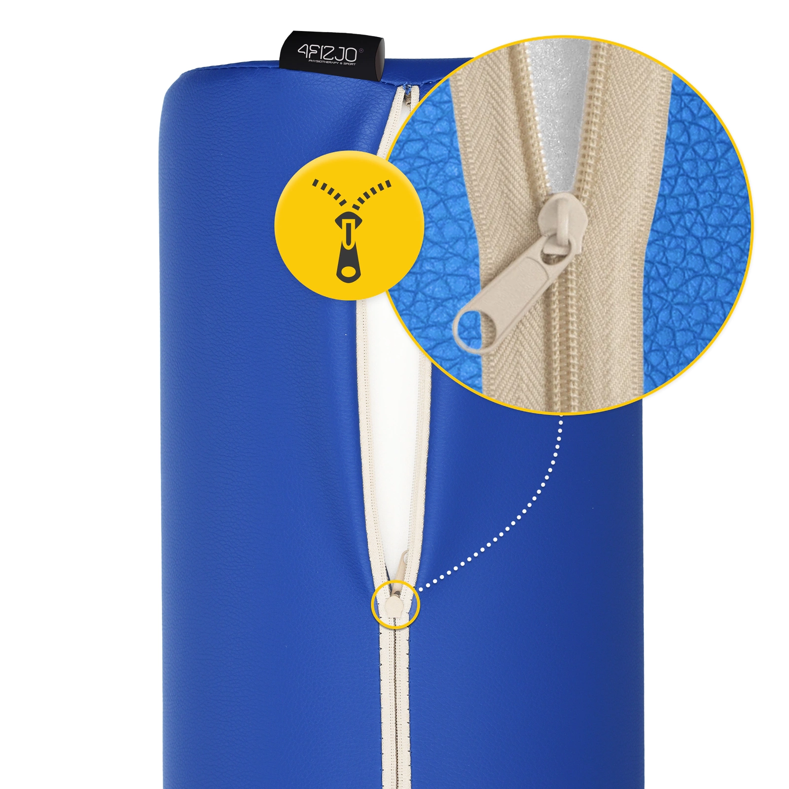 4FIZJO Round Massage and Rehabilitation Bolster 60 x 20 cm, Blue