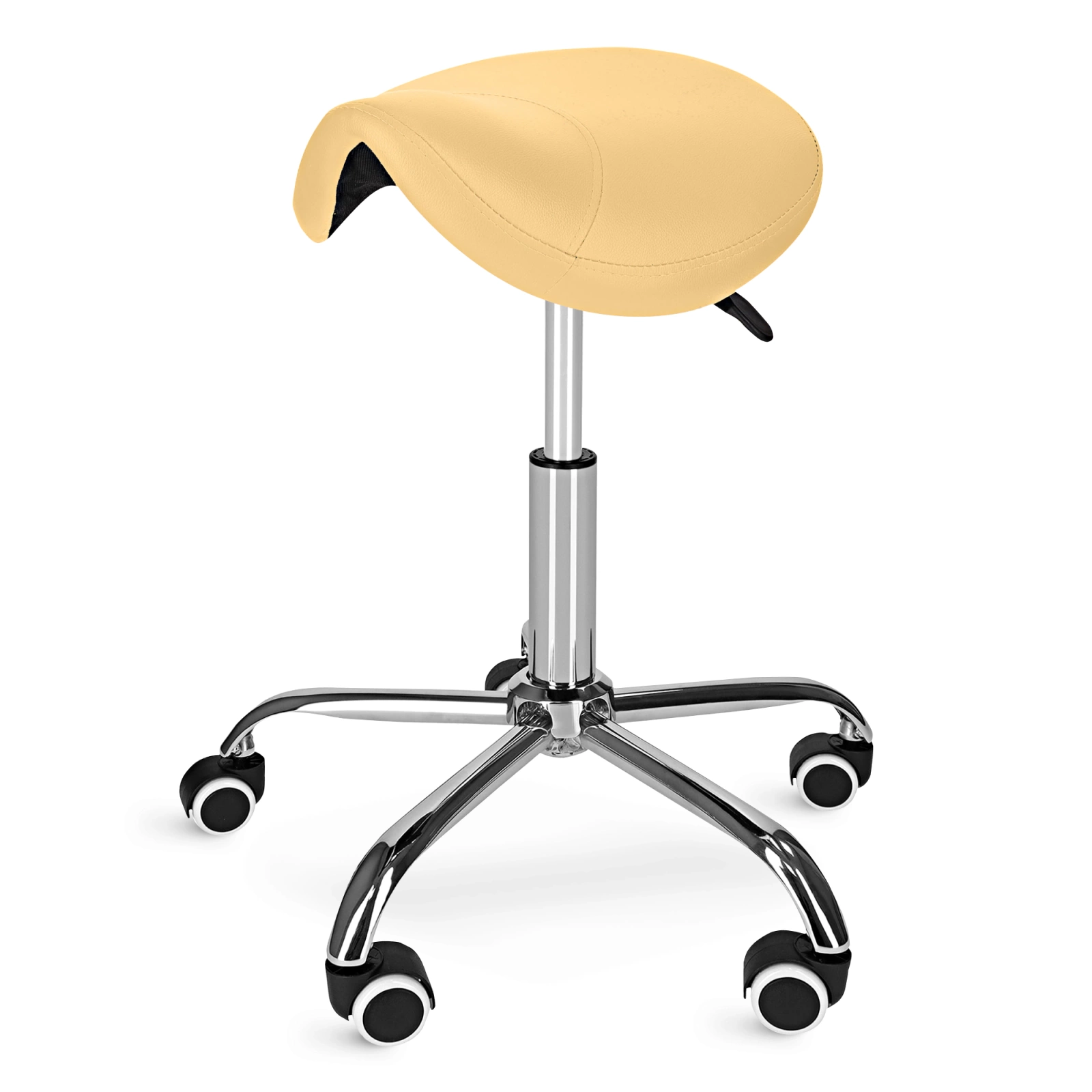 ERGO 4FIZJO Ergonomic Swivel Saddle Stool for Massage, Beige