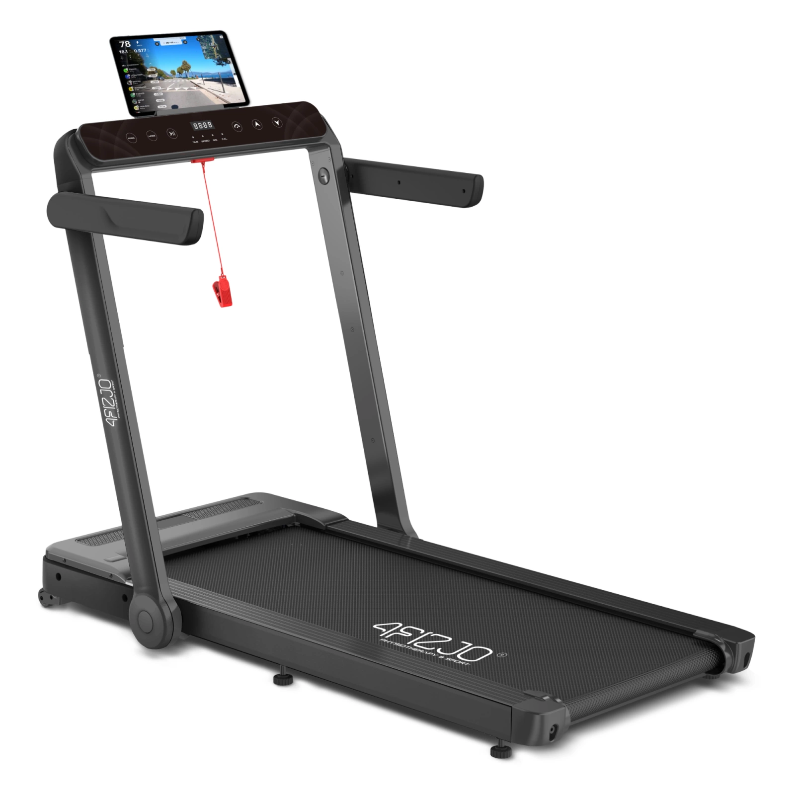 4Fizjo TM PURE Folding Treadmill for Home / Under Desk, Black