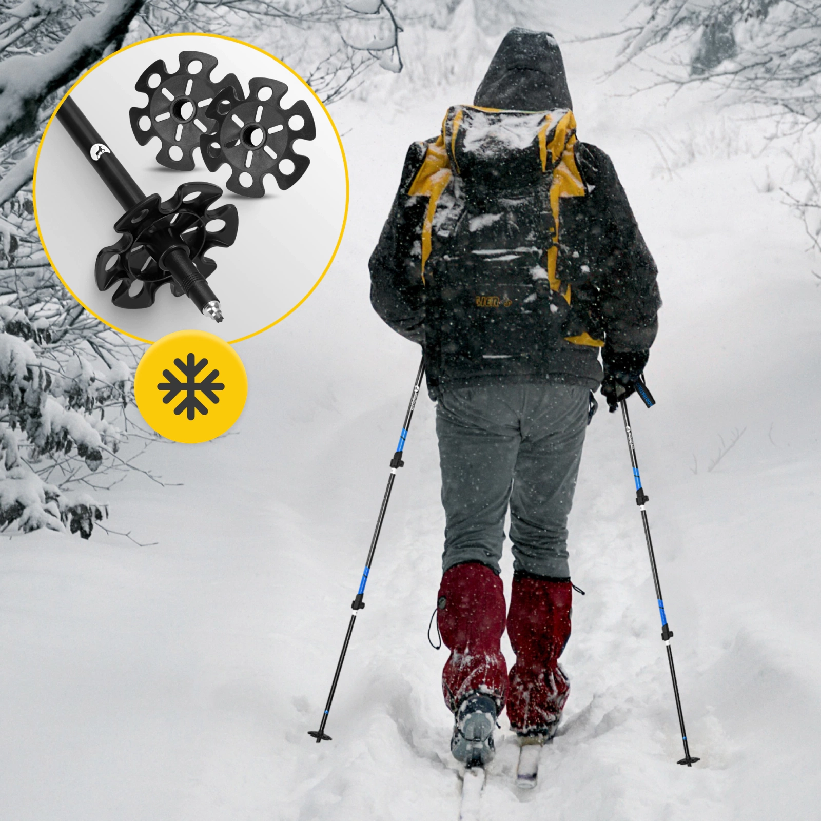 Треккинговые палки для скандинавской ходьбы 4Fizjo PEAK+ Mountain Goat,...