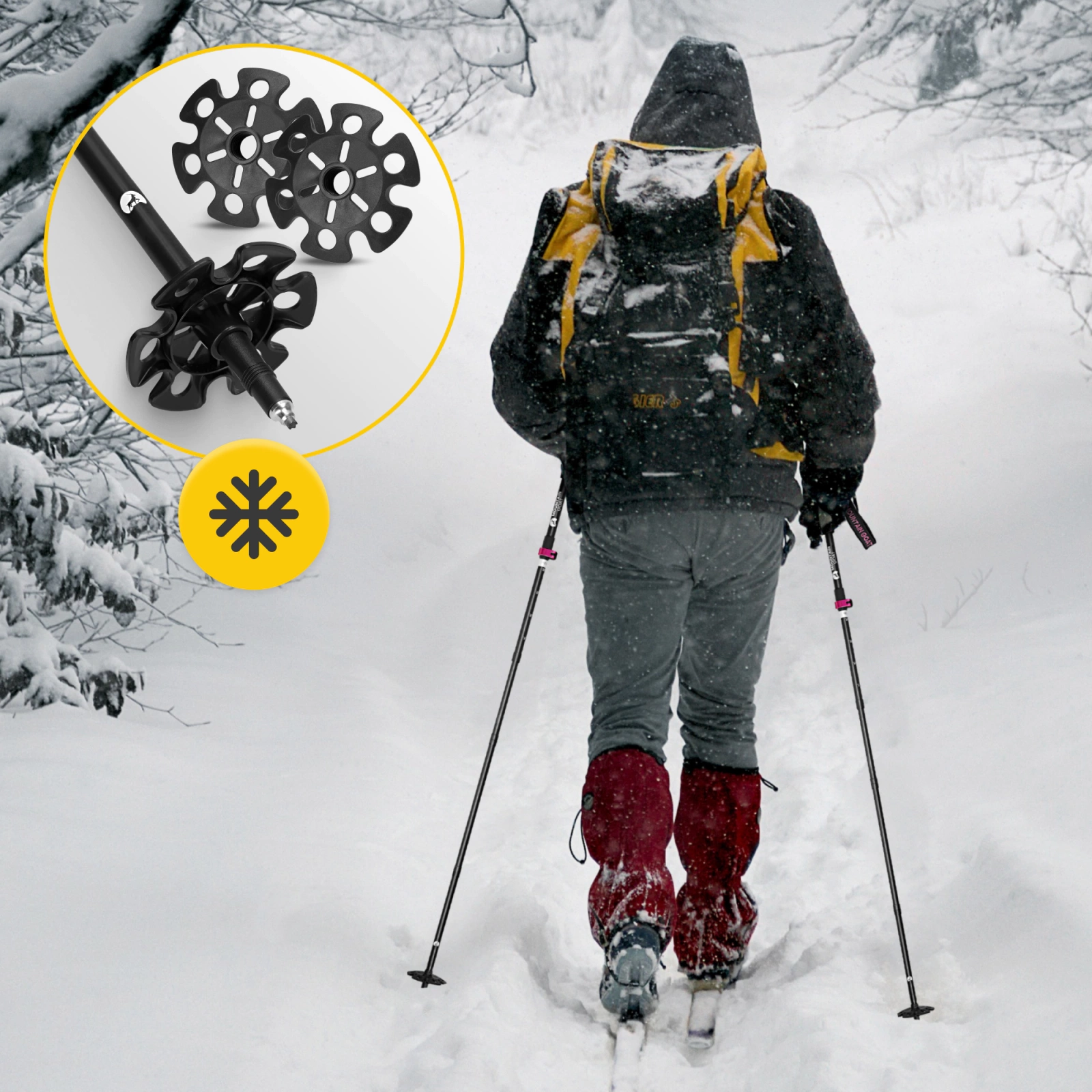 Складные треккинговые палки 4Fizjo PRO+ Mountain Goat, розовые