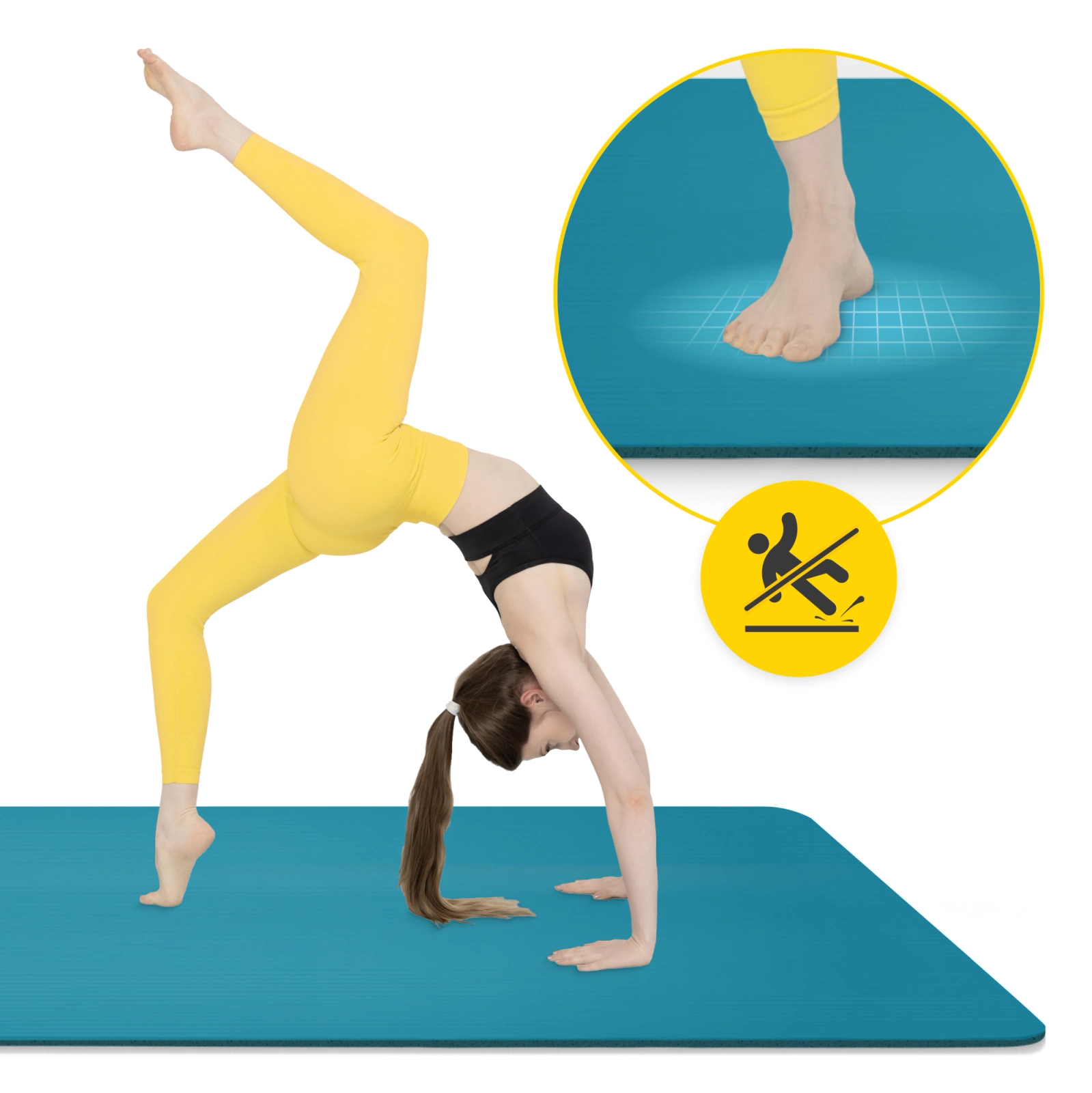 4Fizjo NBR Fitness and Yoga Mat 190x100x1.5 cm, Blue