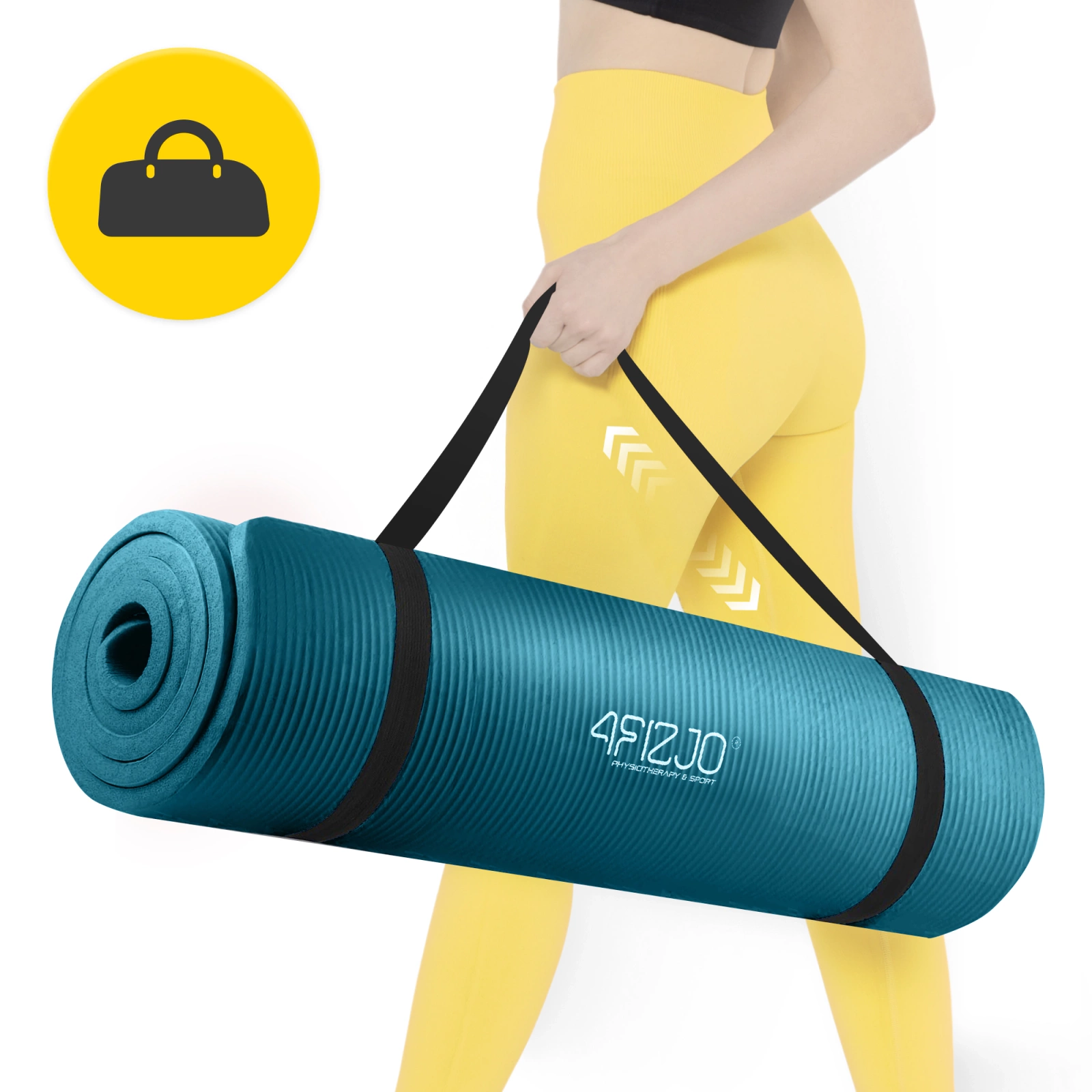 4Fizjo NBR Fitness and Yoga Mat 190x100x1.5 cm, Blue