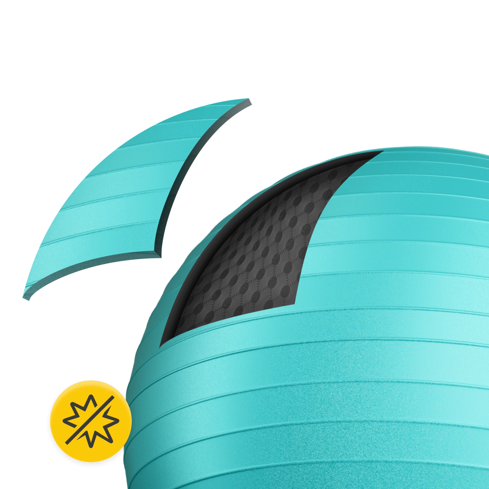 4FIZJO Exercise Ball 65cm with Pump for Yoga & Physical Therapy, Mint