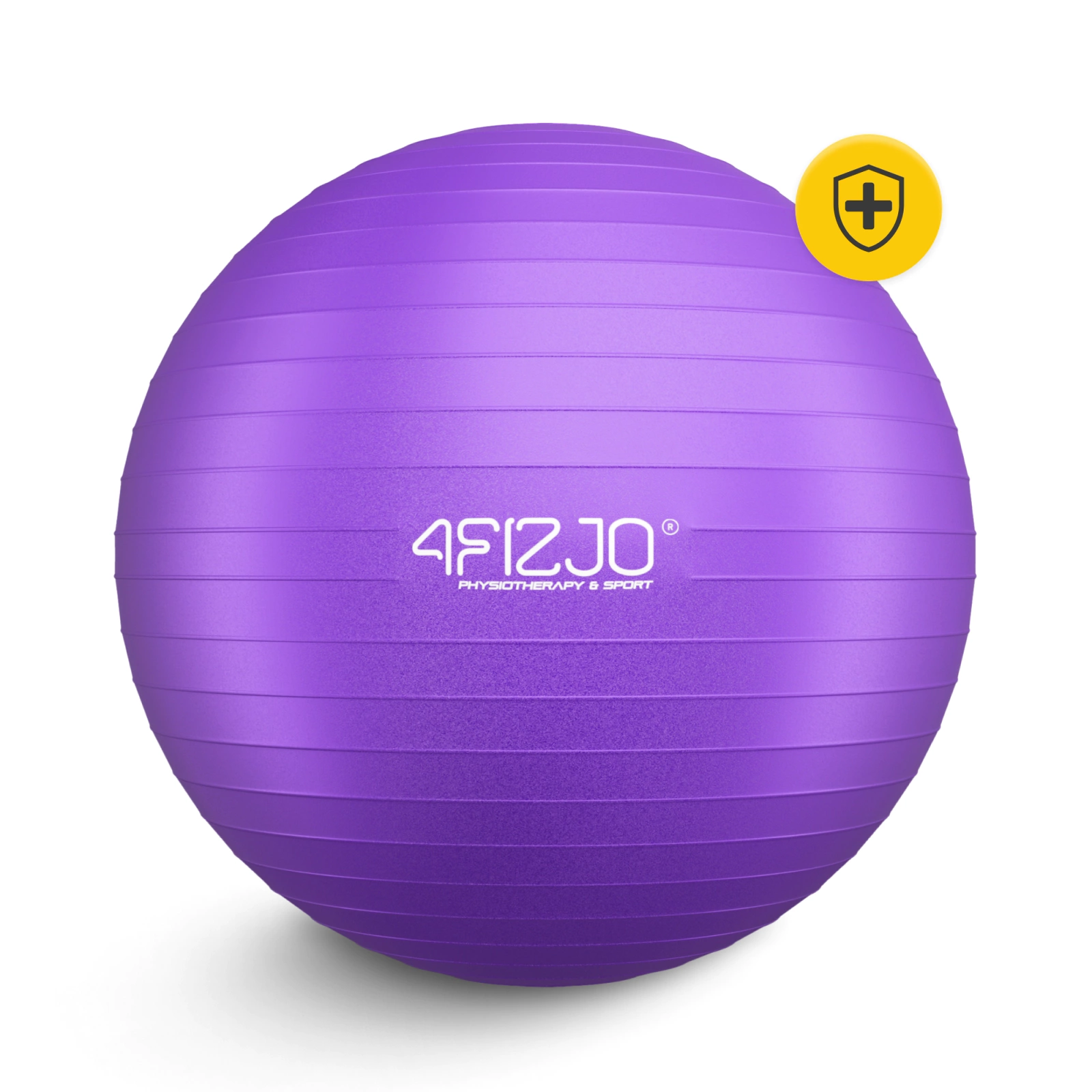 4FIZJO 65cm Exercise Ball for Yoga and Physical Therapy with Pump, Purple