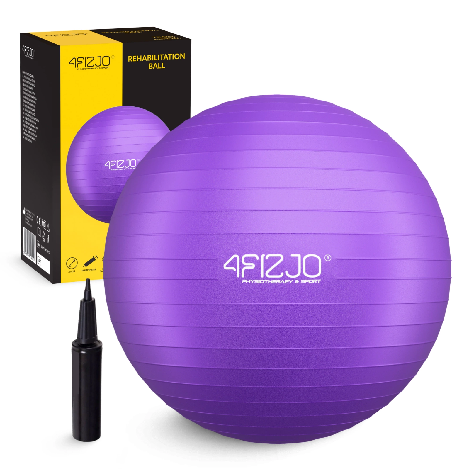 4Fizjo 1778 Gymnastic Ball, 75 cm, Purple