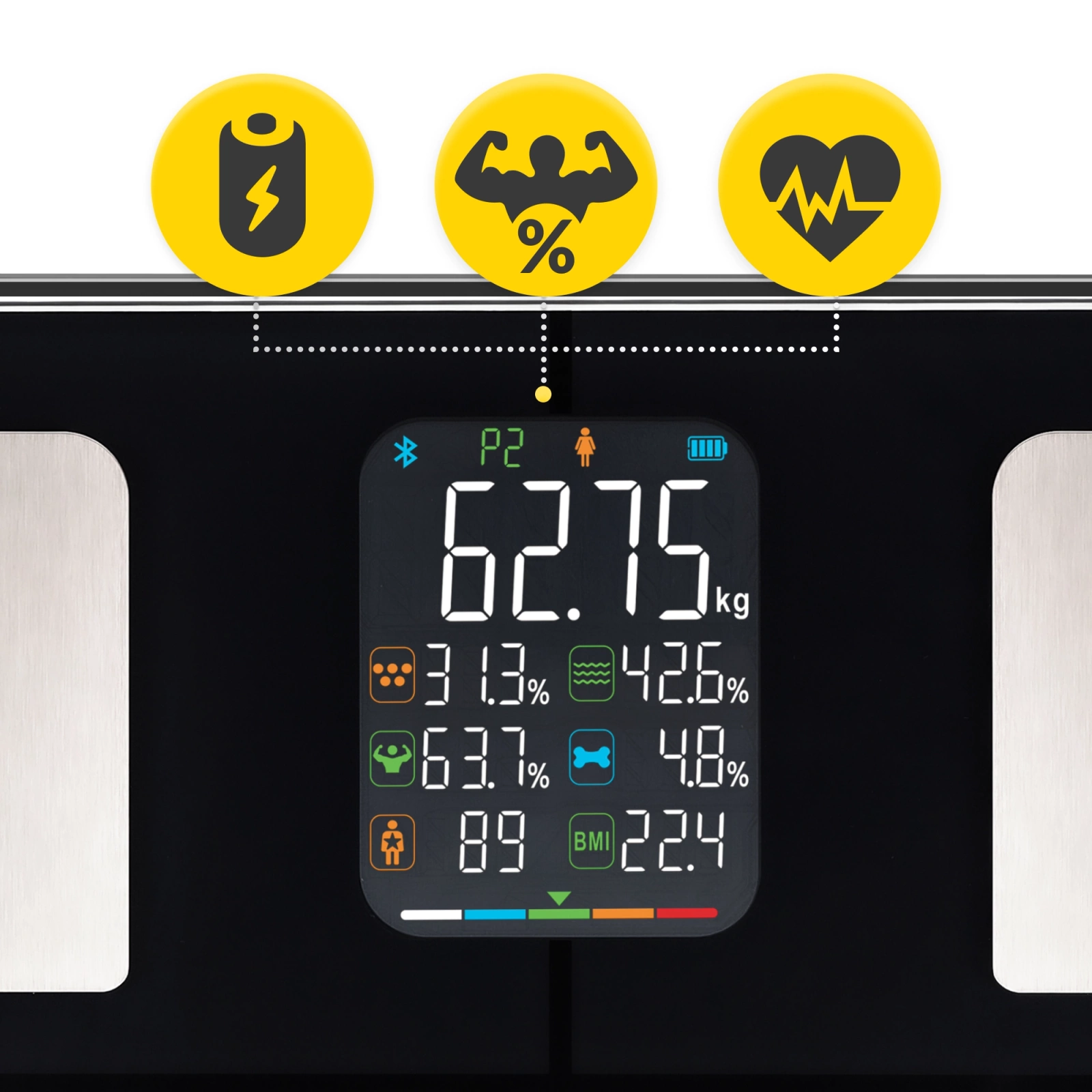 4Fizjo EVO Smart Body Composition Scale, Black