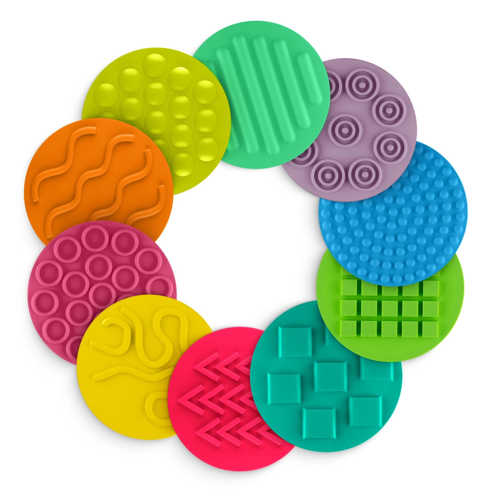 4FIZJO Sensory Discs for Kids, 10-Piece Set of 25cm Tactile Stepping Stones