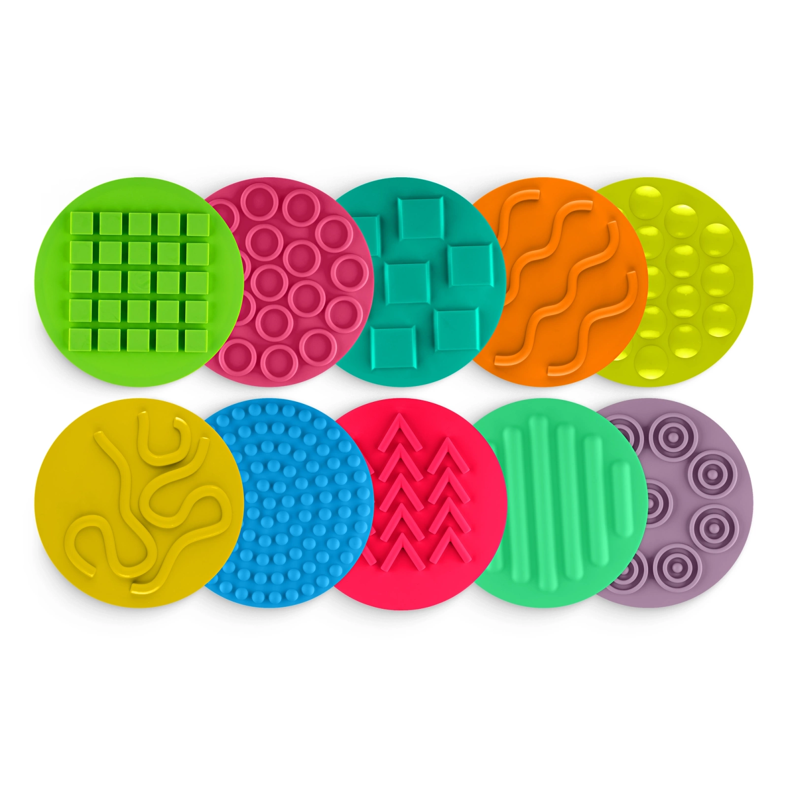 4FIZJO Sensory Discs for Kids, 10-Piece Set of 25cm Tactile Stepping Stones