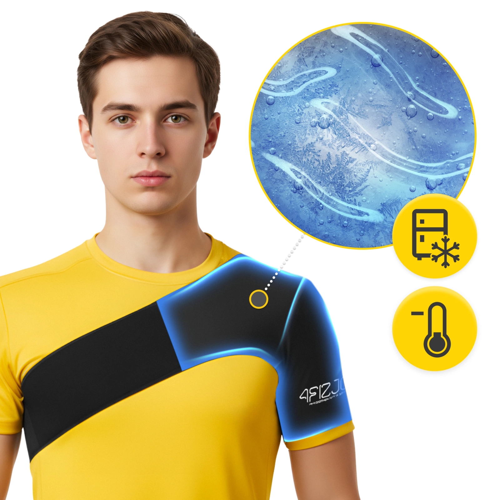 4Fizjo 2038 Flexible Gel Shoulder Compress, Hot & Cold Therapy
