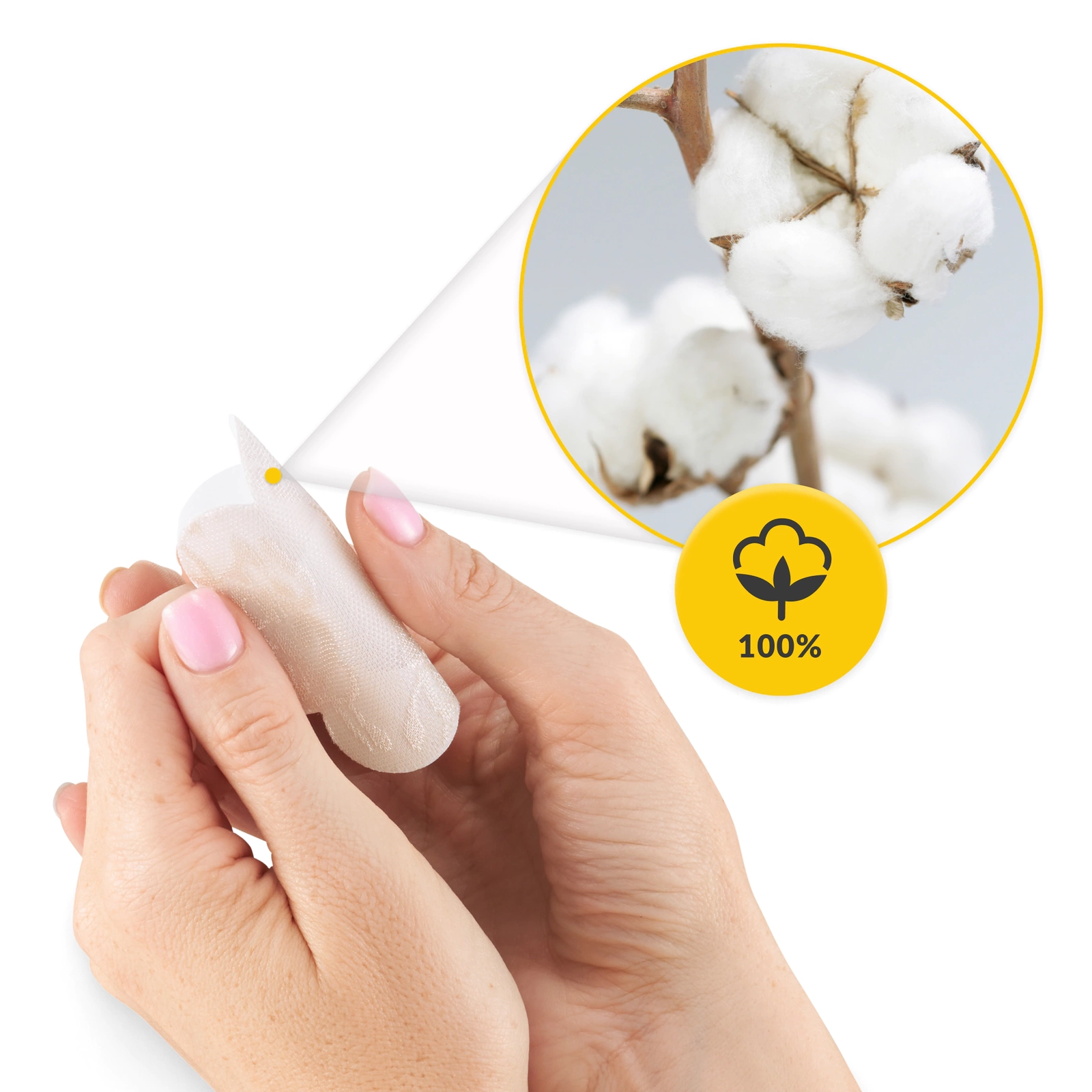 4Fizjo Cotton Nipple Covers Flower Shape, 20 pcs, Beige