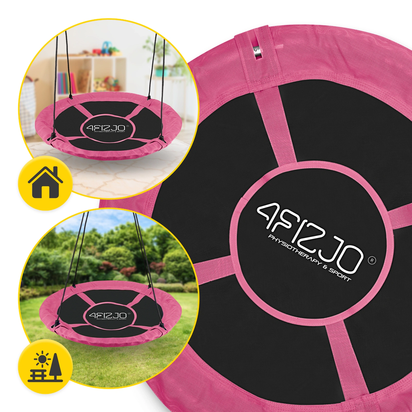 4Fizjo Kids Nest Swing, 100 cm, Pink