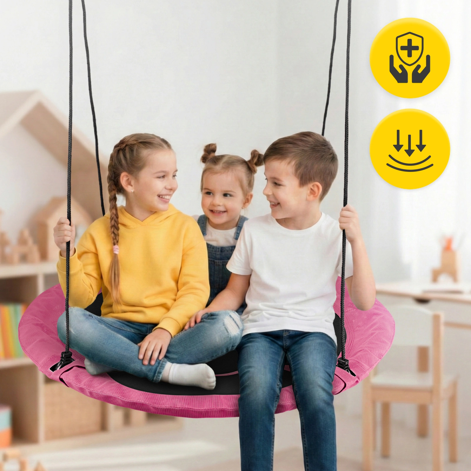 4Fizjo XXL Nest Swing for Kids 120 cm, Pink