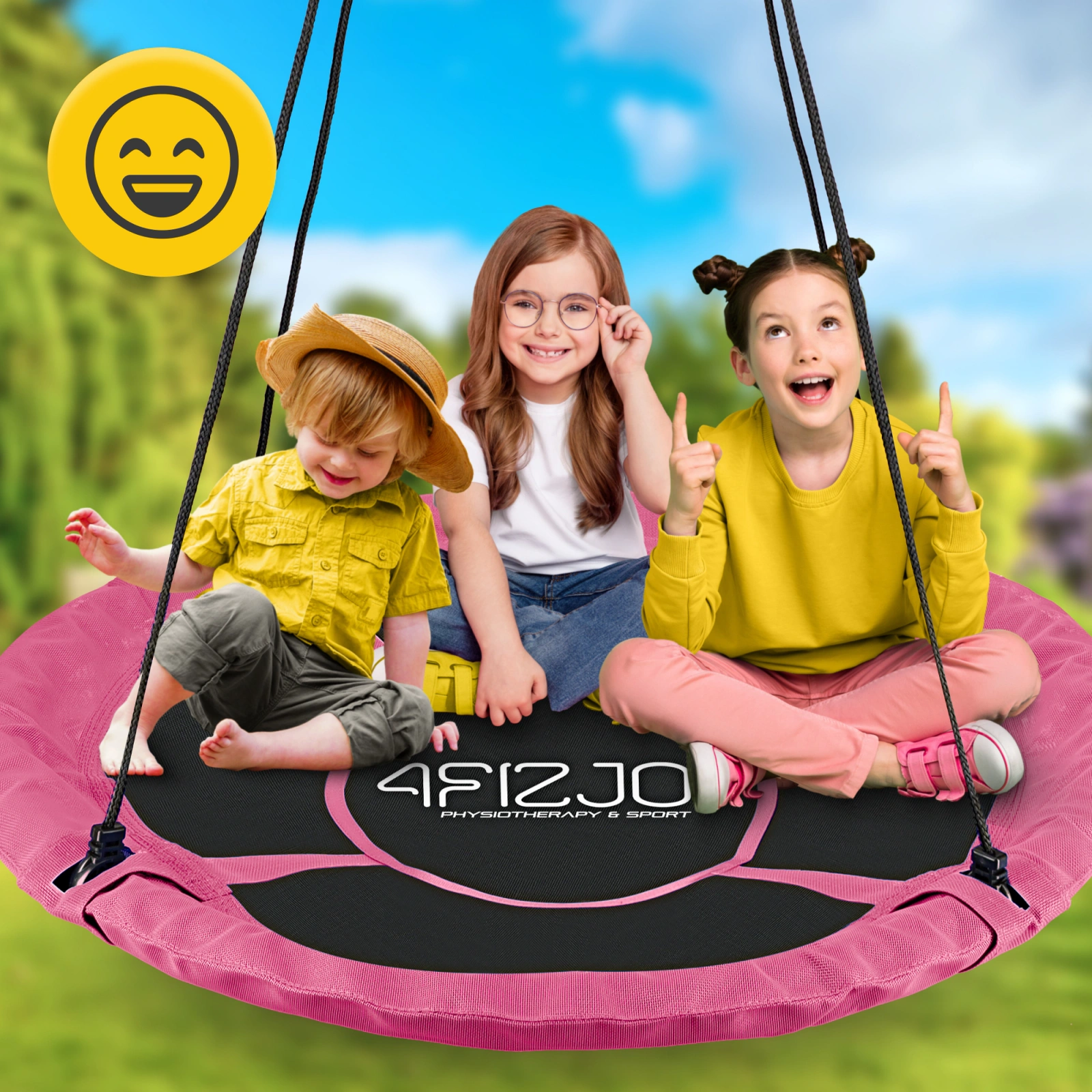 4Fizjo XXL Nest Swing for Kids 120 cm, Pink
