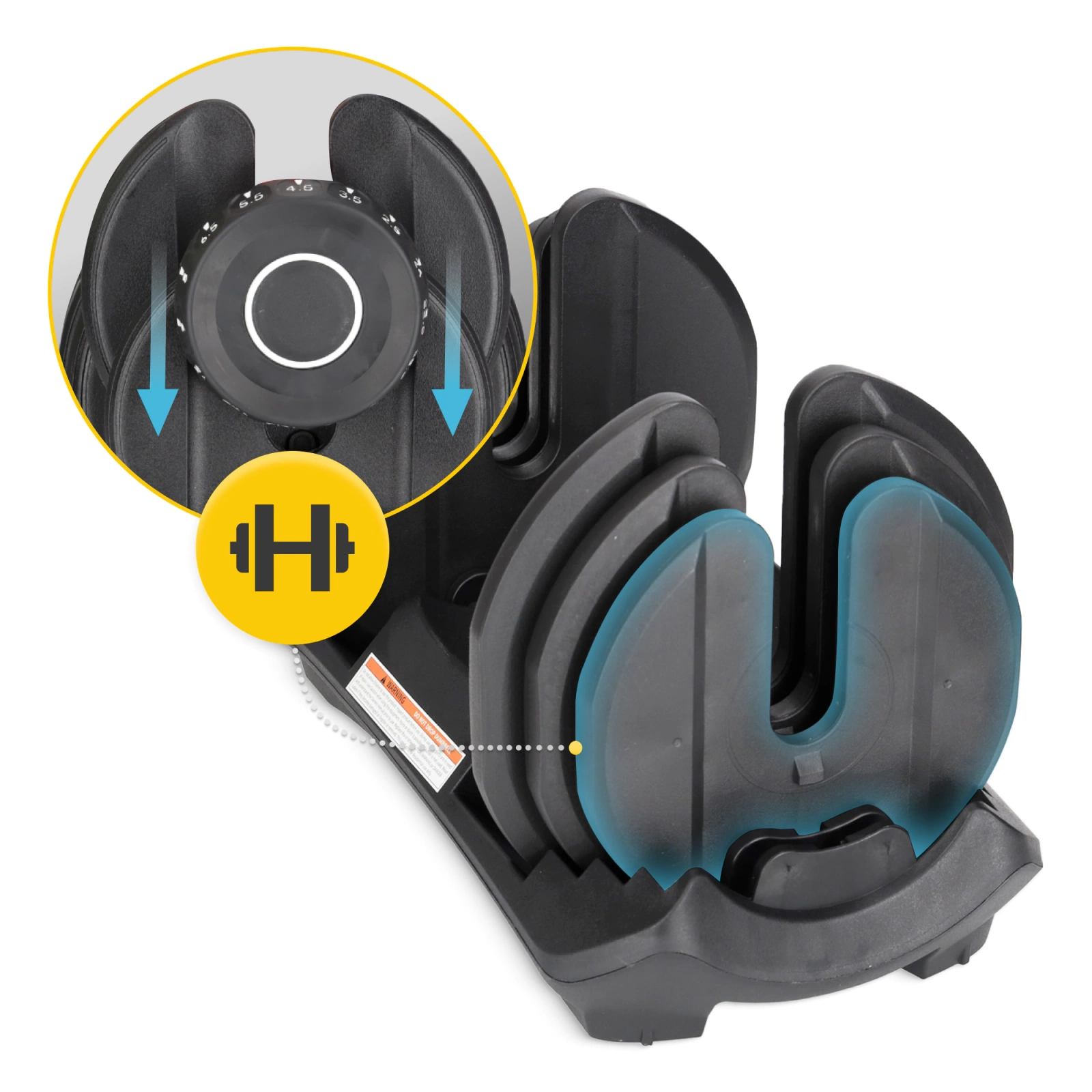 4Fizjo 1177 regulējama hantele Premium 16 kg, melna