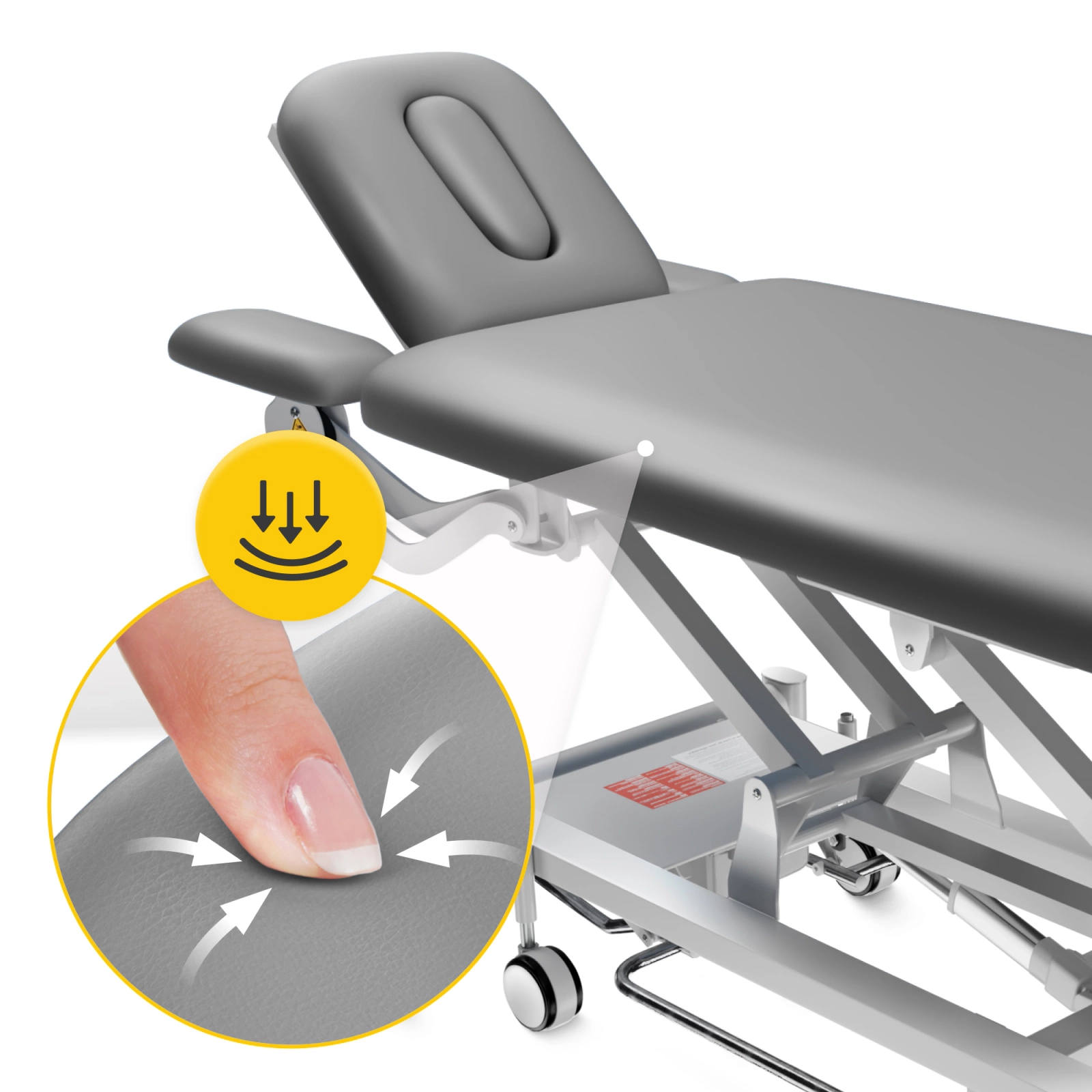 4Fizjo PURE+ elektriskais masāžas un rehabilitācijas galds, pelēks