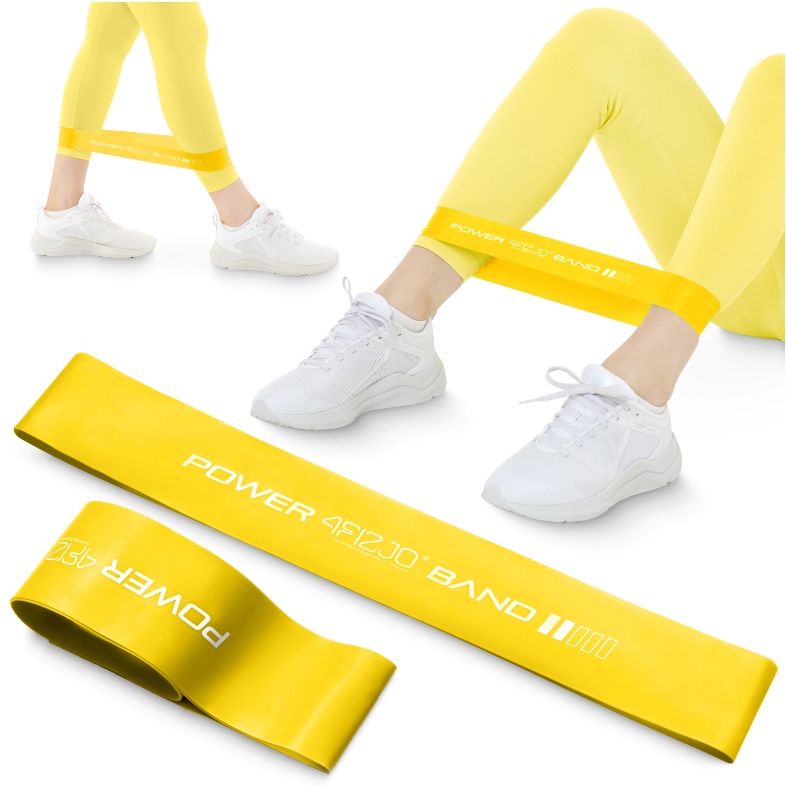 4Fizjo Mini Power Band Resistance Band, 0.8 mm, 5-10 kg, Yellow