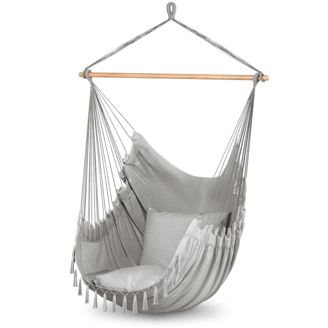 4Fizjo BAHIO Hanging Chair with Cushions, Grey