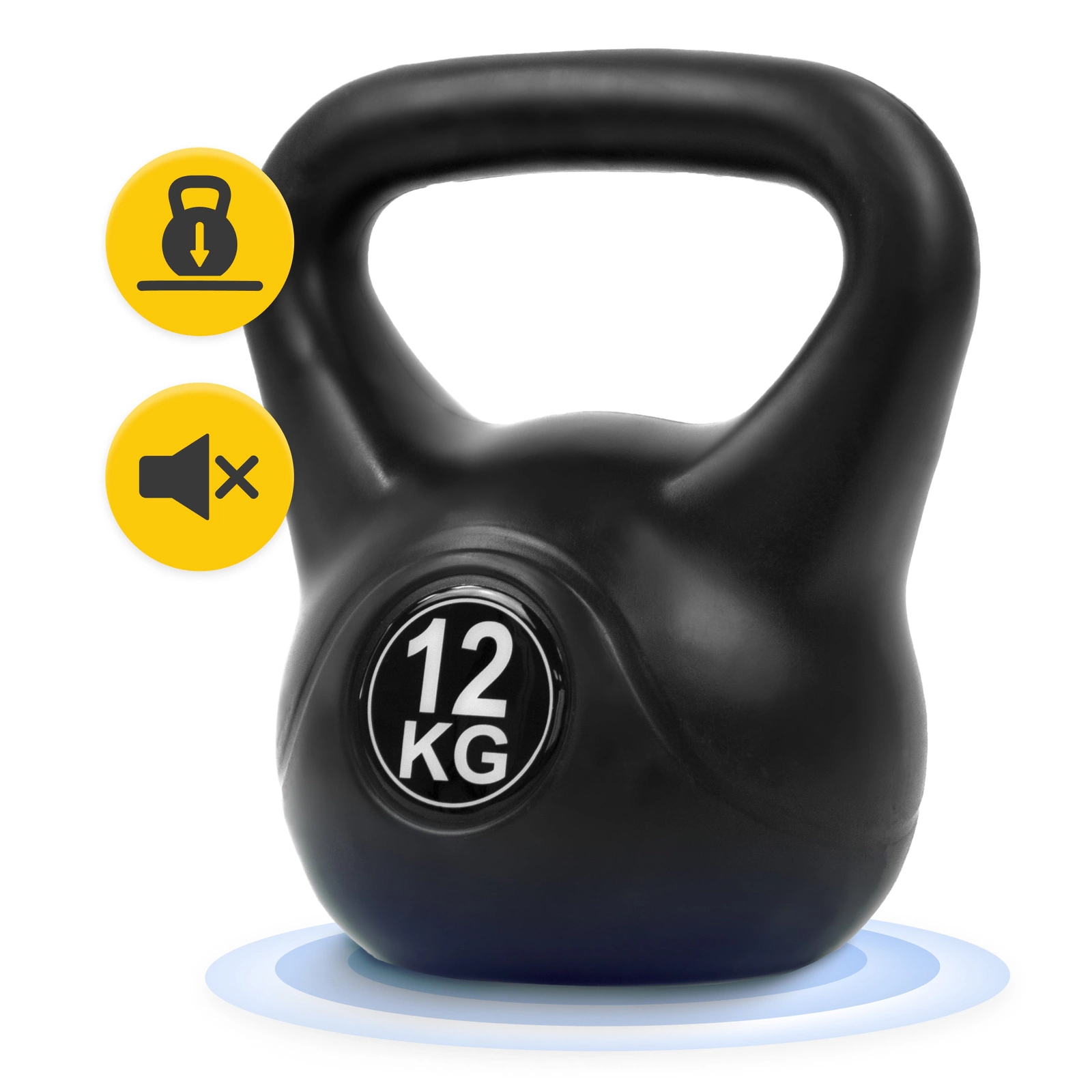 4Fizjo Kettlebell 12 kg, Black