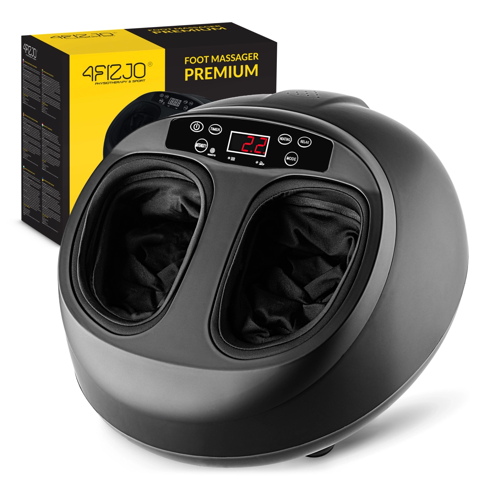 4Fizjo Premium Electric Foot Massager, Black