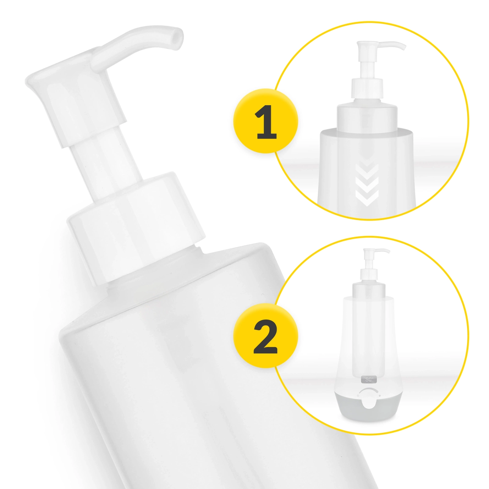 4Fizjo Massage Oil Heater Bottle with Pump, 175 ml
