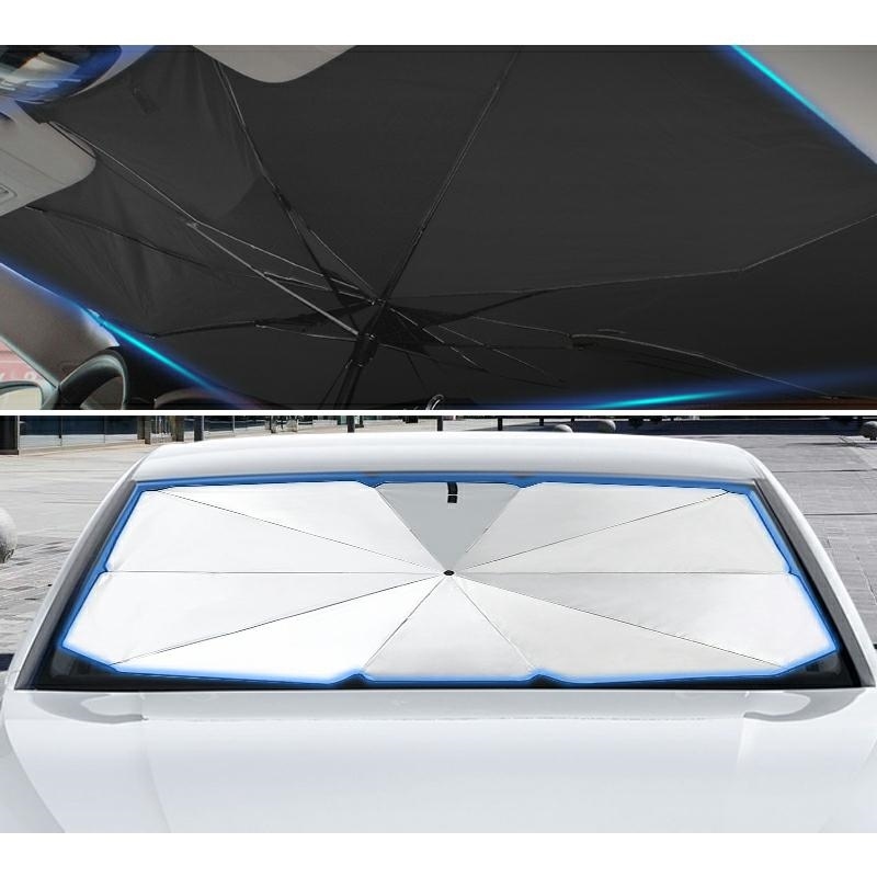 Car Windshield Sun Shade Umbrella, Foldable Sun Visor 140x77 cm (1)