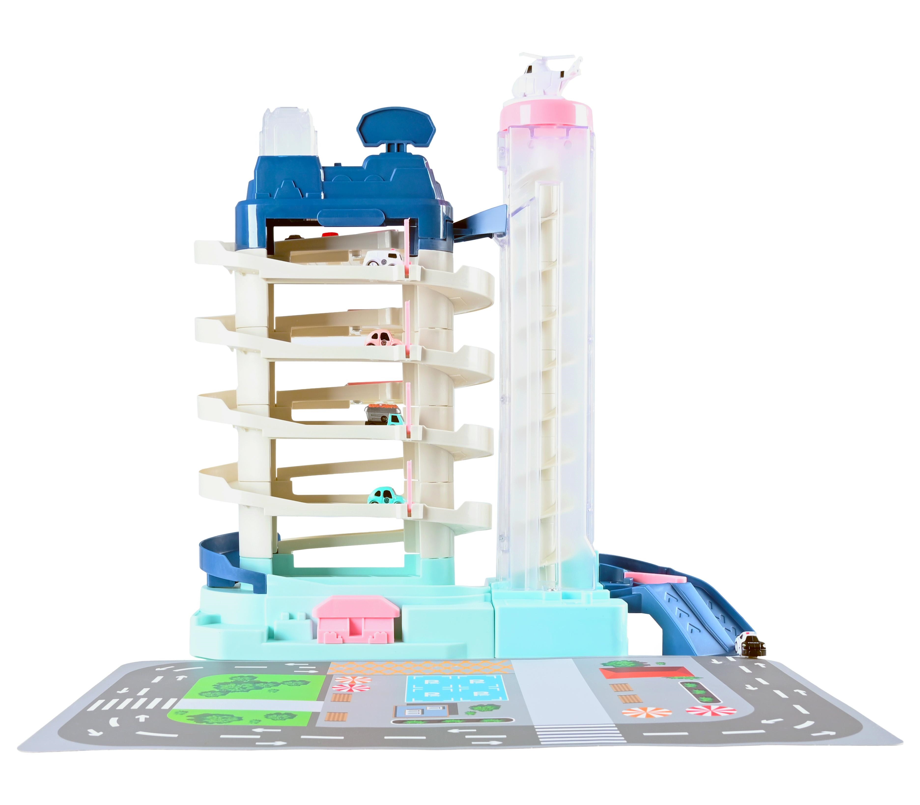 Gotel B26N1 5-Level Toy Parking Garage with Elevator and Cars