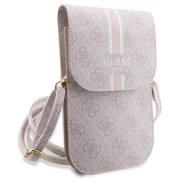 Guess 4G Stripe Phone Handbag, Pink