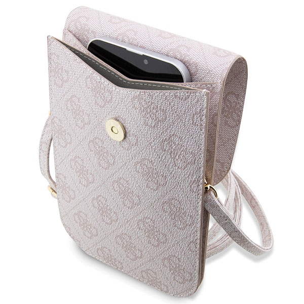Guess 4G Stripe Phone Handbag, Pink