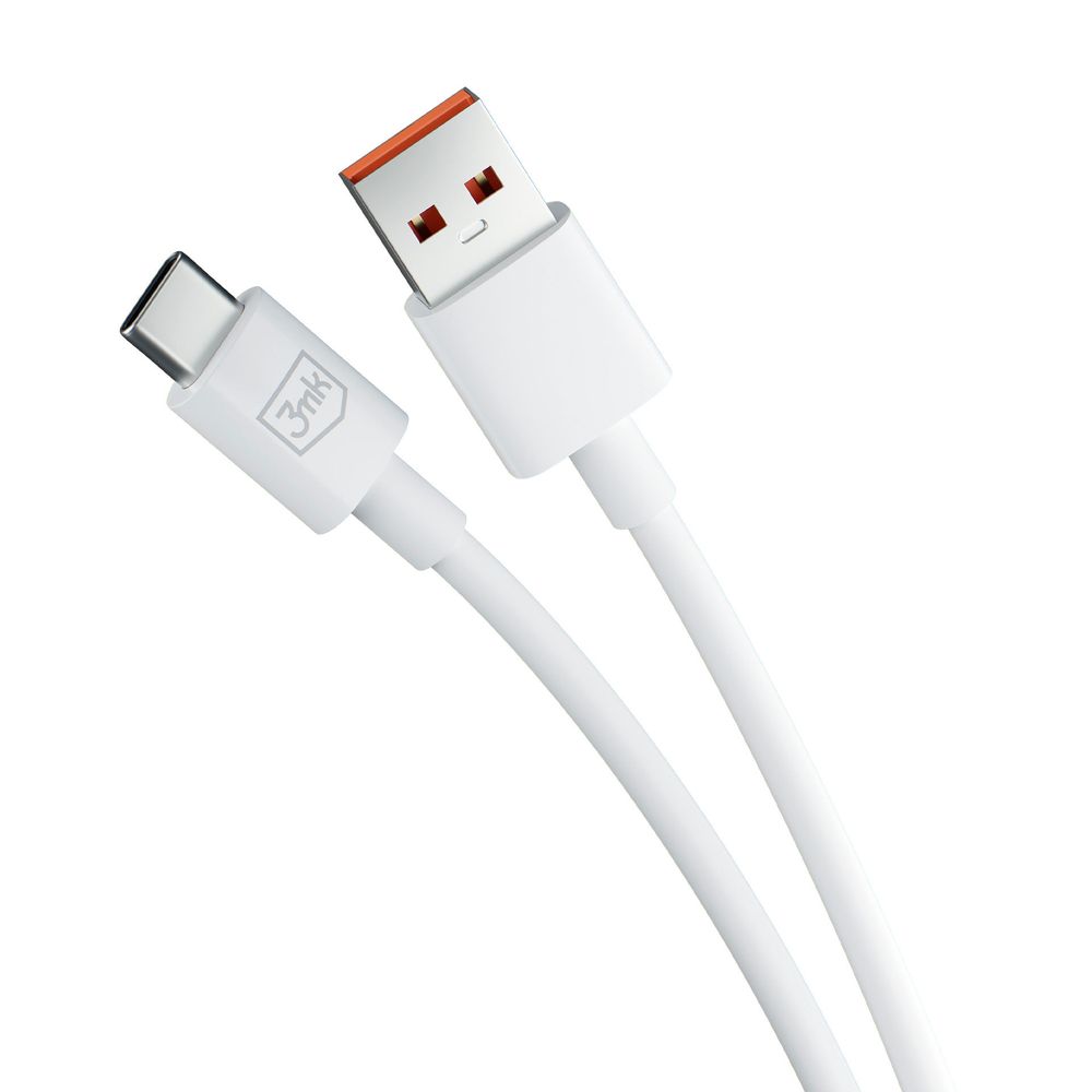 3MK Hyper USB to USB Type C Data Charging Cable 3A 1.2m, White | Провод для Зарядки Передачи...