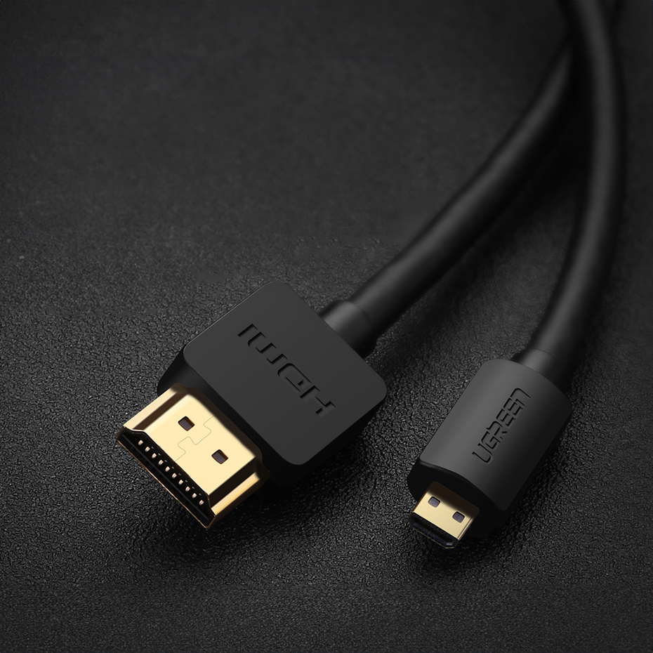 Ugreen HD127 Micro HDMI to HDMI 2.0 Cable 4K 60Hz, 1m, Black