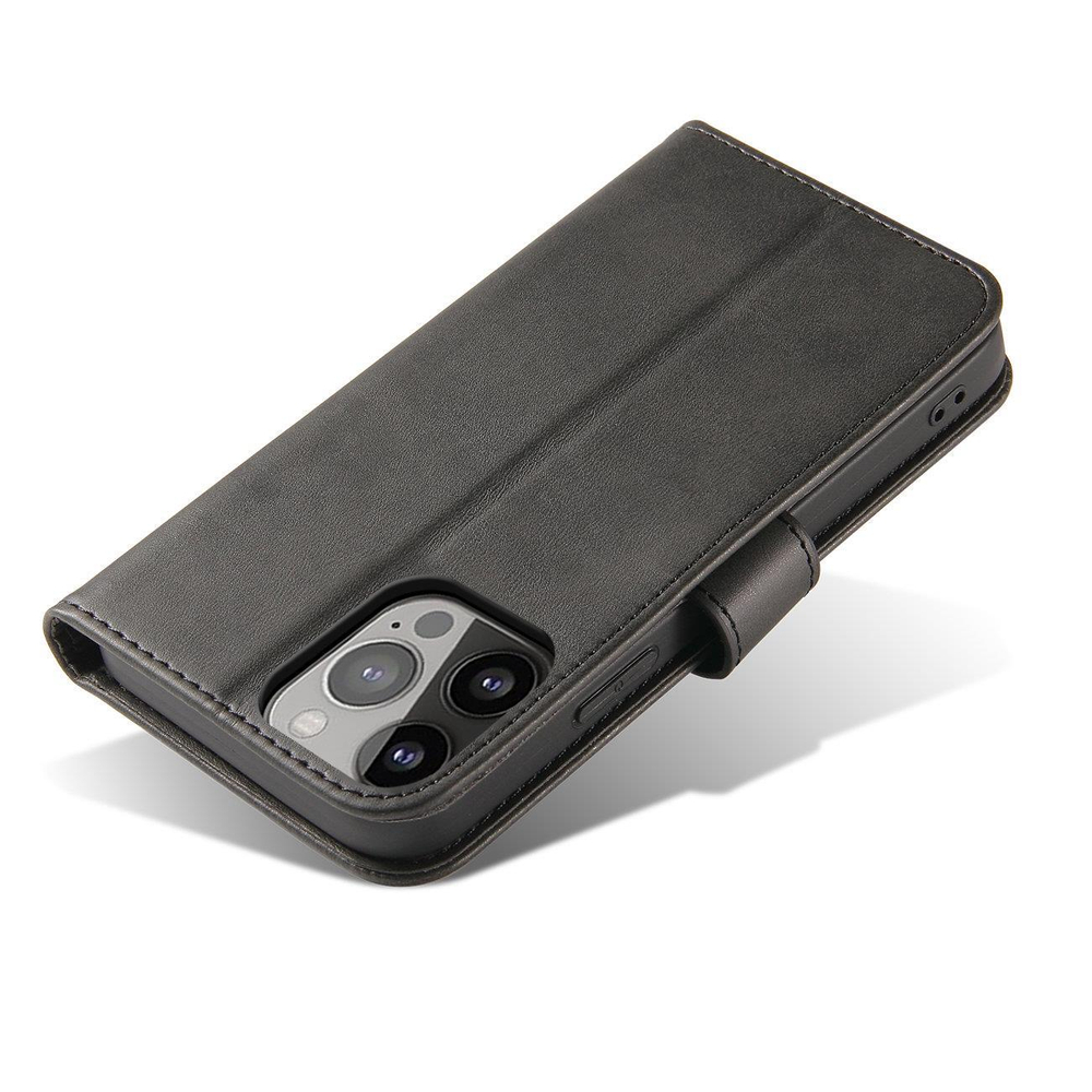 Magnet Case for Samsung Galaxy S24+ Wallet Flip Case, Black