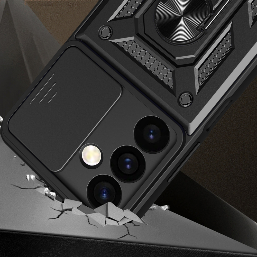 Hurtel Samsung Galaxy S24+ Case Hybrid Armor Camshield, Black
