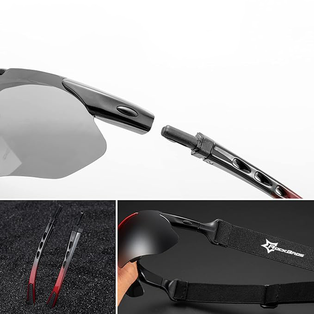 Rockbros 10142 Photochromic Cycling Glasses UV400, White