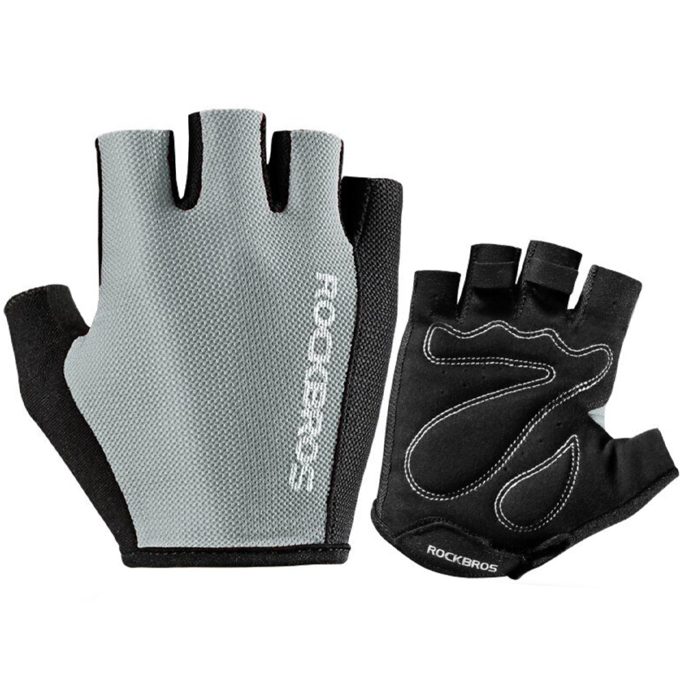 Rockbros S099GR Cycling Gloves, Size M, Gray