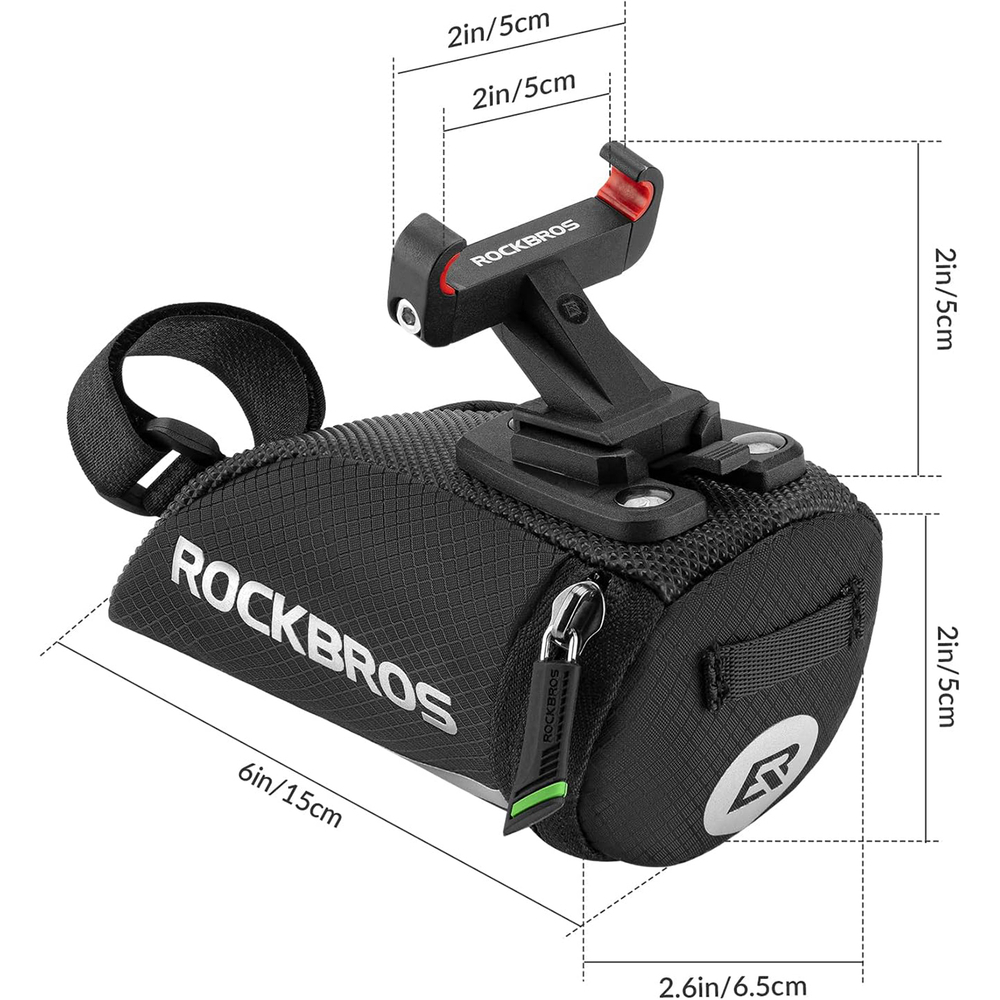 Подседельная велосипедная сумка Rockbros C28, черная