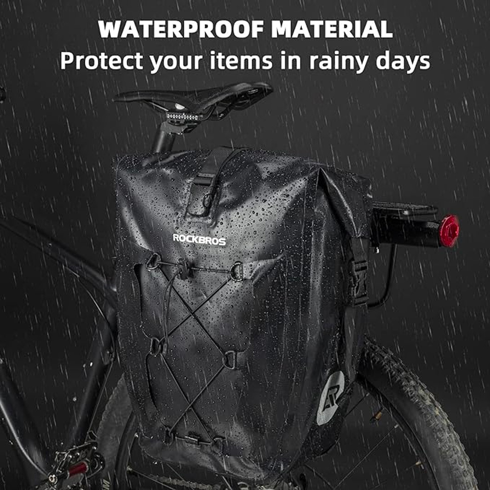 Rockbros 30140022001 Waterproof Bicycle Trunk Bag, Black