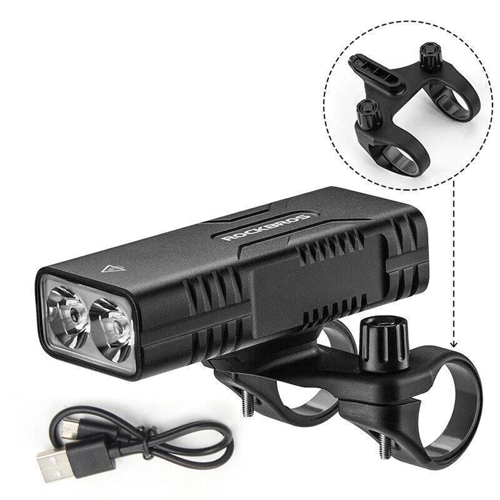 Rockbros 24310002001 velosipēda lukturis 850 lm ar powerbank funkciju, melns