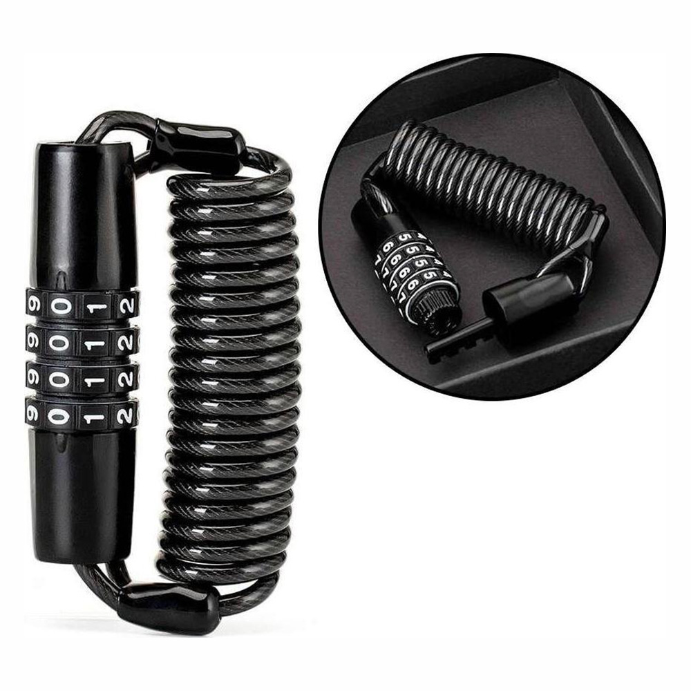 Rockbros T609 Combination Bicycle Lock, 1.5 m, Black