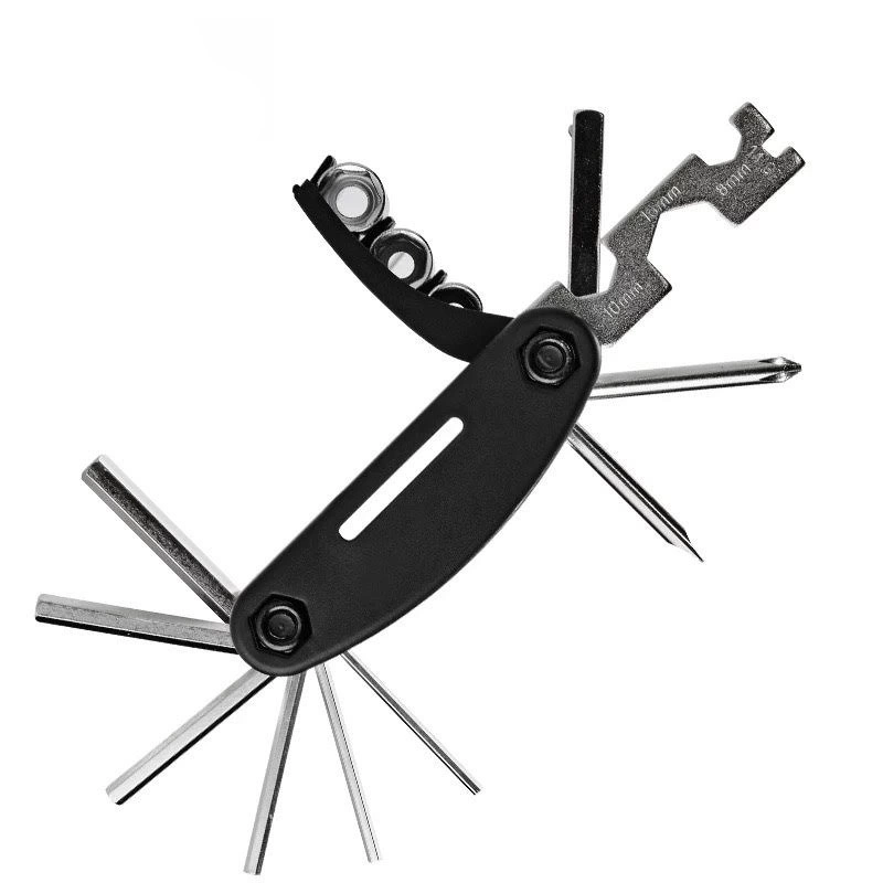 Rockbros GJ1601 16-in-1 multi-tool for bicycle repair - black