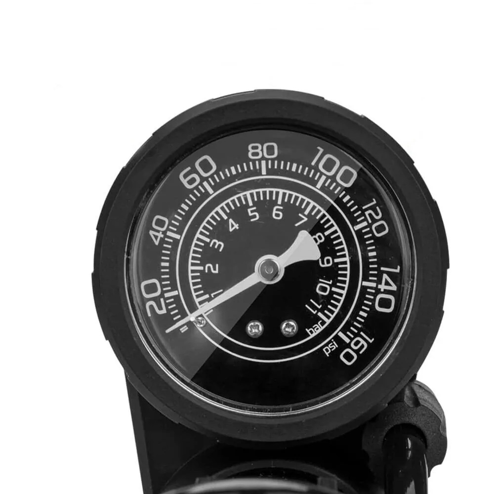 Rockbros 42610002001 Floor Bicycle Pump with Pressure Gauge, Black